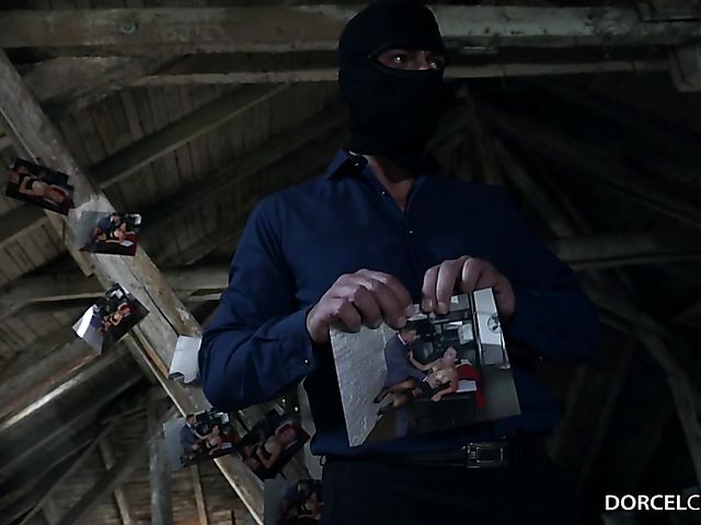 Slim brunette Tiffany Doll gets punished by a masked guy