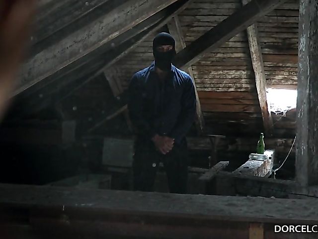 Slim brunette Tiffany Doll gets punished by a masked guy