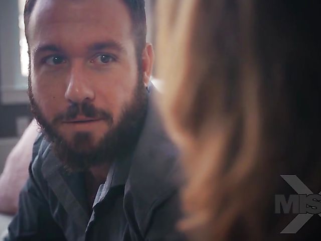 MILF with big fake boobs Krissy Lynn gets a fuck by the fire