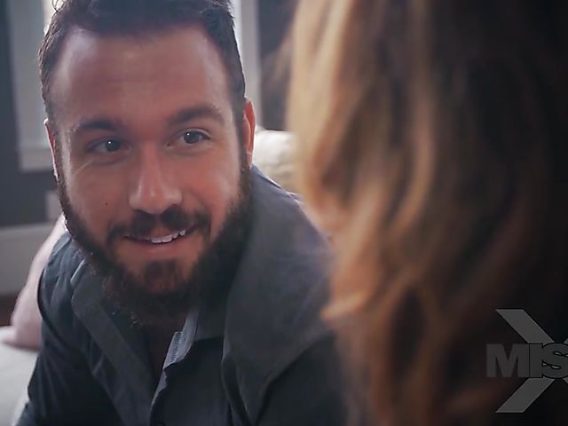 MILF with big fake boobs Krissy Lynn gets a fuck by the fire