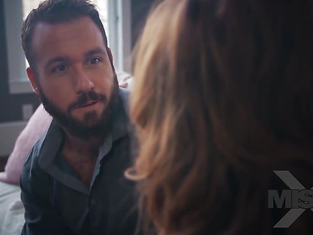 MILF with big fake boobs Krissy Lynn gets a fuck by the fire