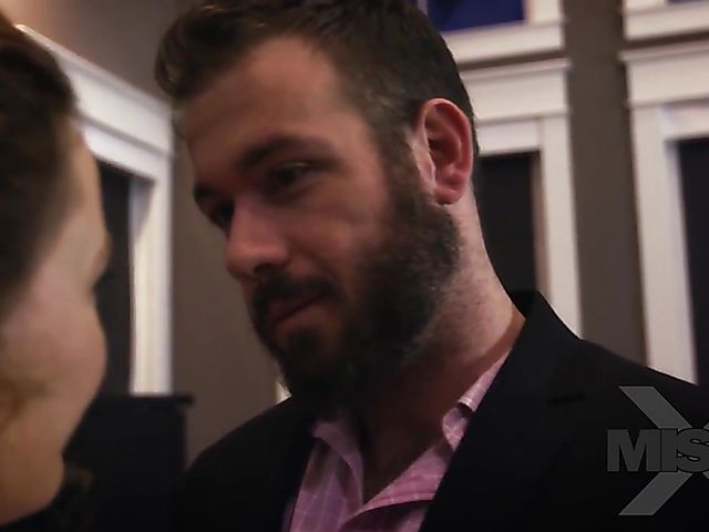 MILF with big fake boobs Krissy Lynn gets a fuck by the fire