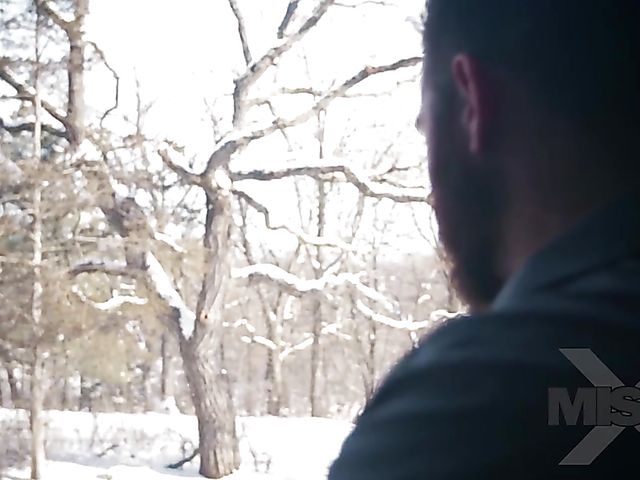 MILF with big fake boobs Krissy Lynn gets a fuck by the fire