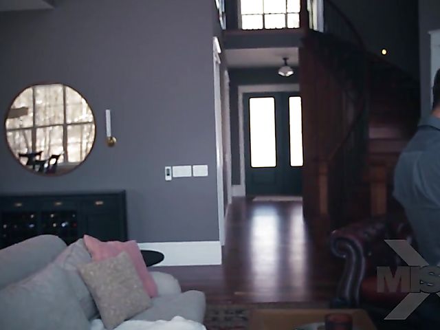 MILF with big fake boobs Krissy Lynn gets a fuck by the fire