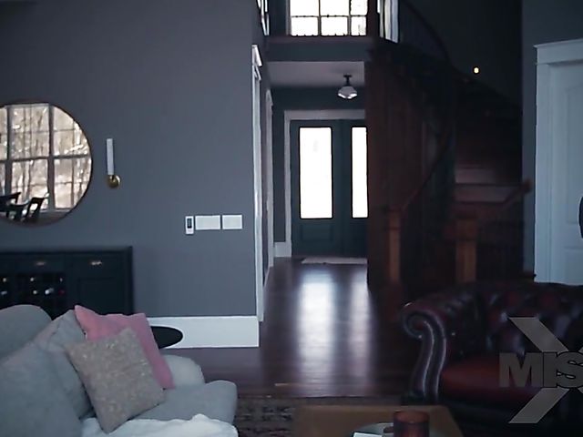 MILF with big fake boobs Krissy Lynn gets a fuck by the fire