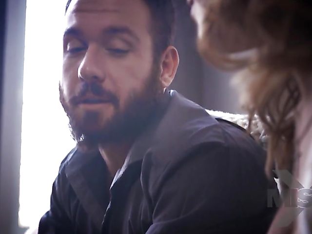 MILF with big fake boobs Krissy Lynn gets a fuck by the fire