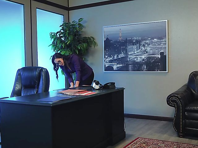 Kinky lesbian action in the office featuring Chanel Preston and Karlee Grey