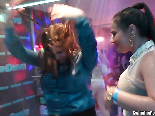 Club sex with wet and horny euro girls