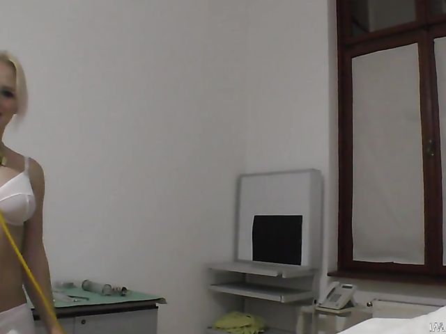 Blonde nurse Rossella Visconti gets down and dirty