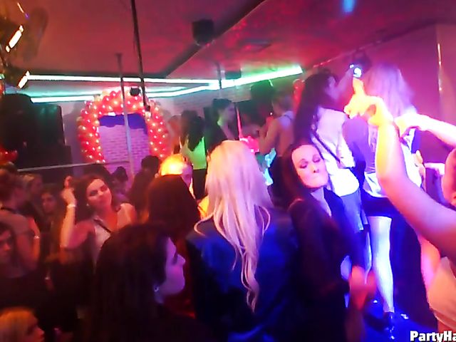 Club orgy with horny strippers and drunk babes