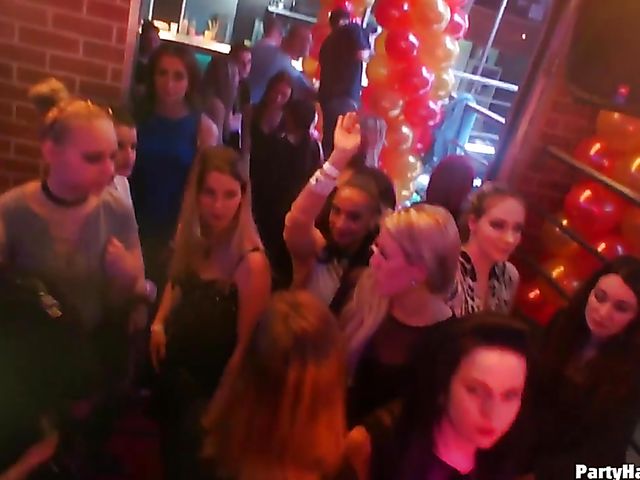 Club orgy with horny strippers and drunk babes