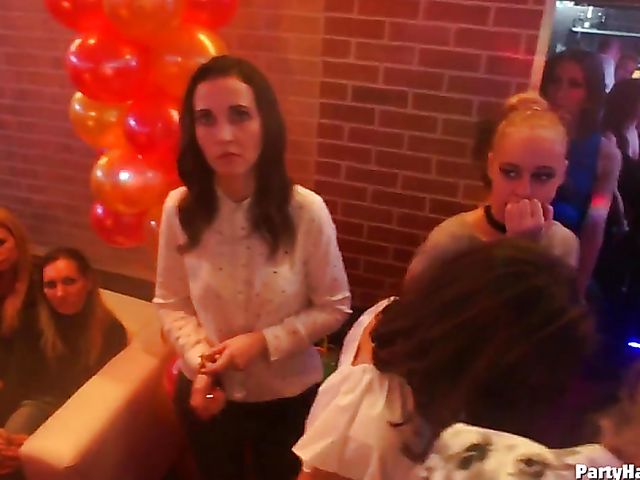 Club orgy with horny strippers and drunk babes