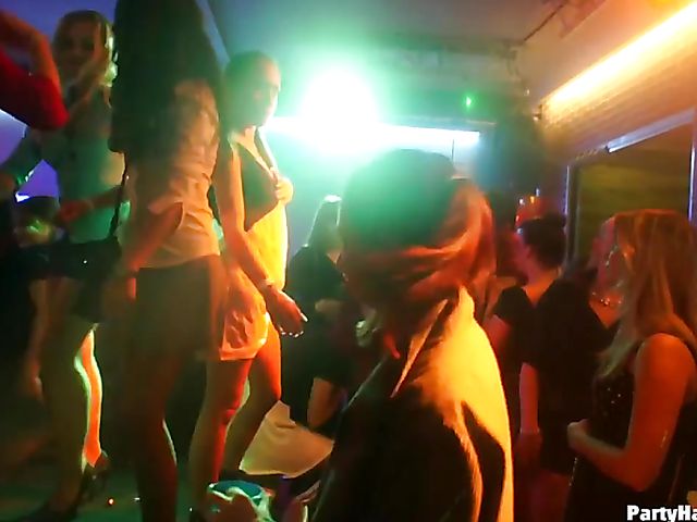 Club orgy with horny strippers and drunk babes