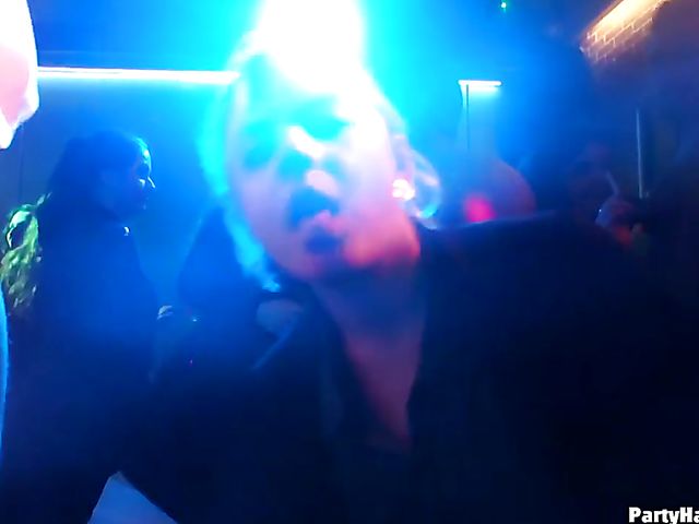 Club orgy with horny strippers and drunk babes