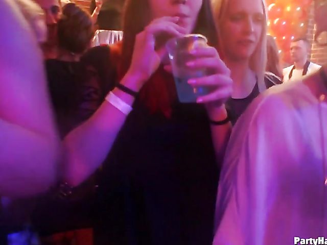 Club orgy with horny strippers and drunk babes