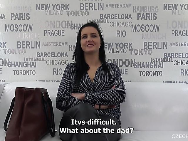 Czech brunette next door Veronika gets down and nasty