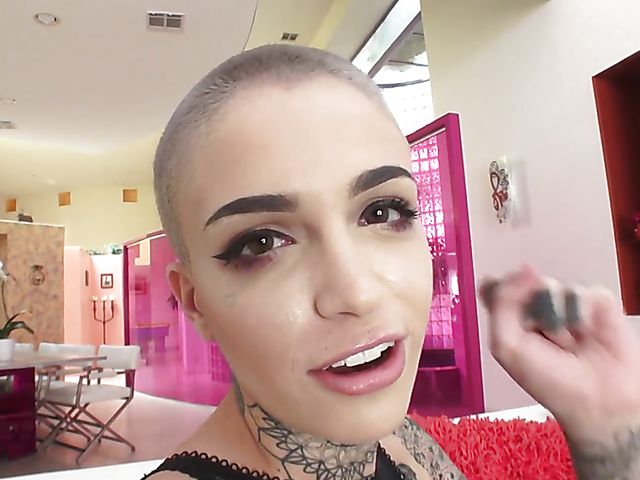 Tattooed Leigh Raven gagging in Oral Overdose 