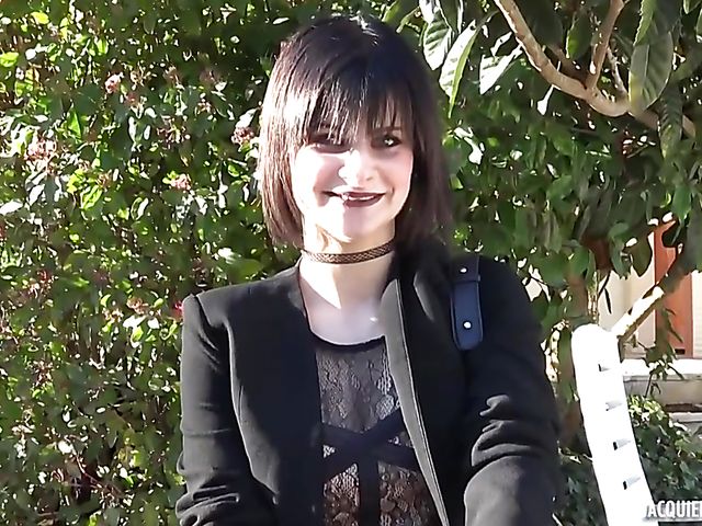 French DP with horny brunette Milana