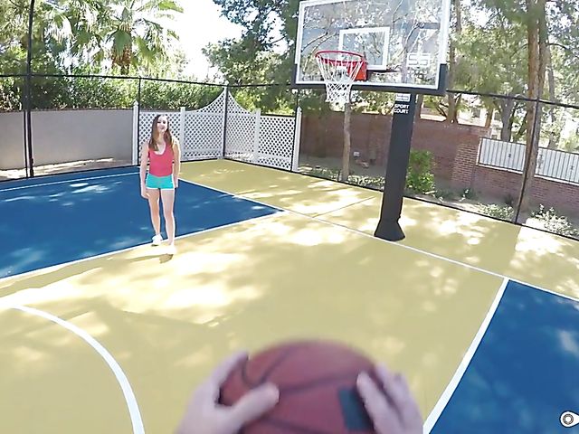 Sporty teen Danni Rivers has sex with a basketball player POV