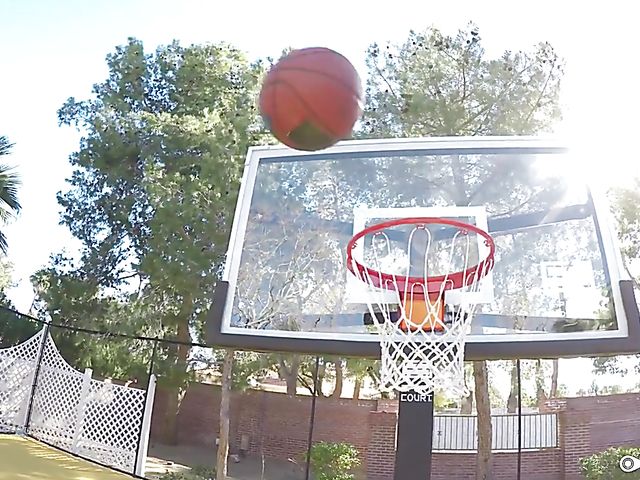 Sporty teen Danni Rivers has sex with a basketball player POV