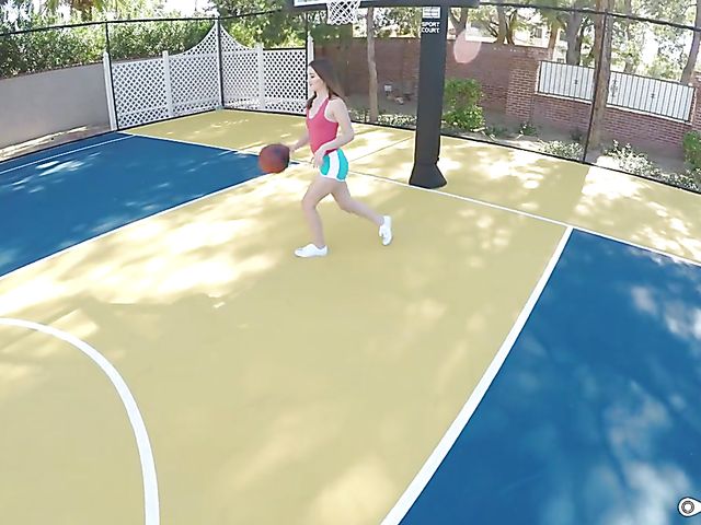 Sporty teen Danni Rivers has sex with a basketball player POV