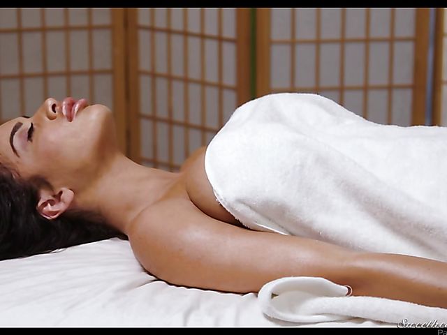 Lesbian massage for huge titted Victoria June