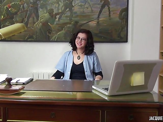 French slut Flora gets analyzed in her office
