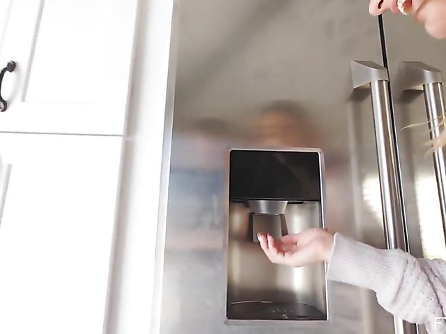 Hana's small tits exposed in the morning