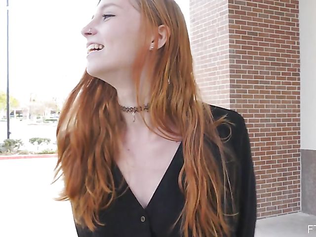 Public pussy and titties flashing with naughty Eva