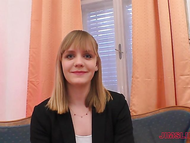 Teen pantyhose girl Lucette Nice takes Jim's cock