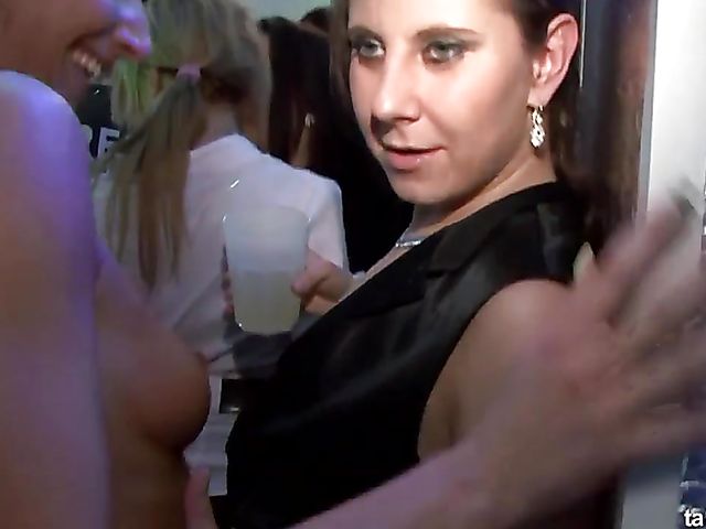 Group sex in the club with bad euro girls