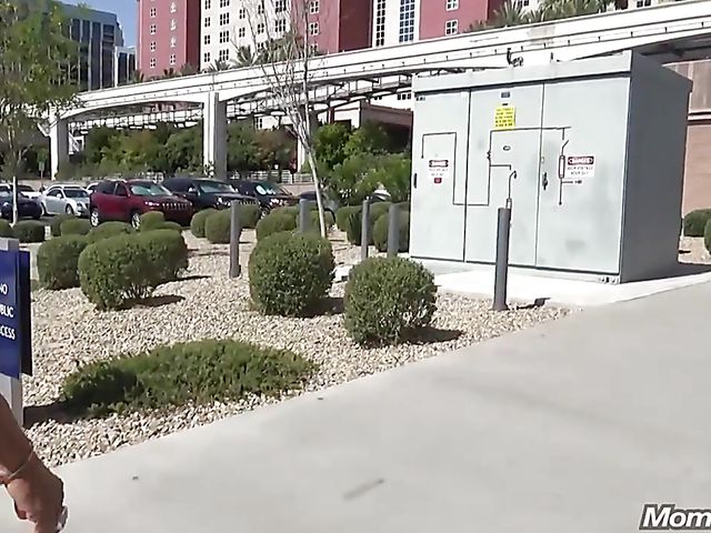 Fitness MILF flashing in public and banging at home