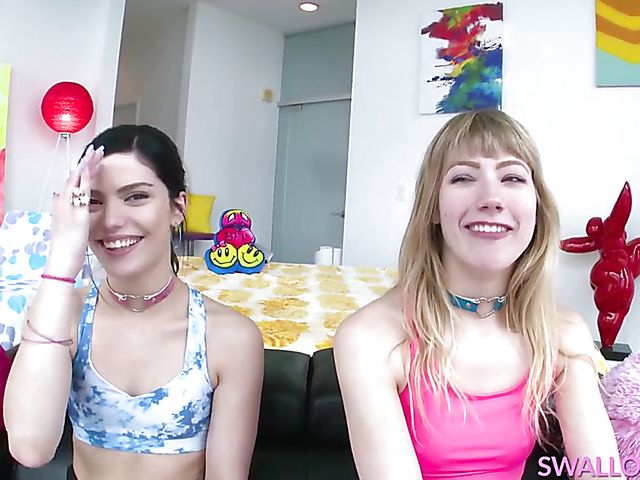 Teen deepthroat with Sadie Blake and Ivy Wolfe