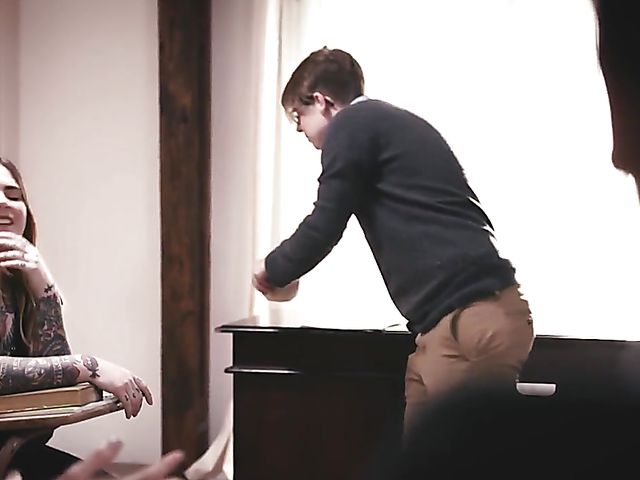 Kenzie Reeves and Joanna Angel have wild sex with a tattooed guy