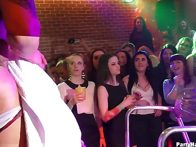 Party babes grinding on cock and sucking