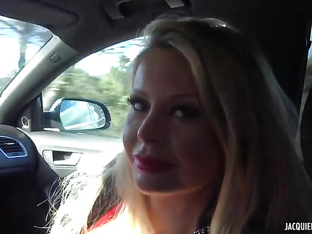 Double anal penetration in red lingerie with Joanna Dechainee