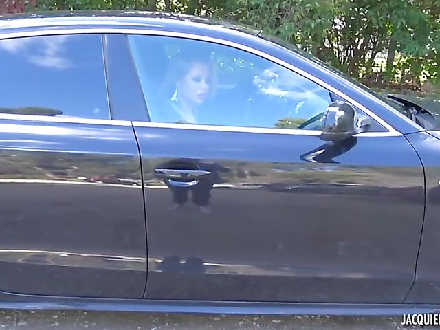 Double anal penetration in red lingerie with Joanna Dechainee