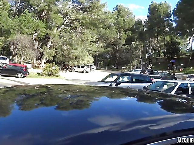 Double anal penetration in red lingerie with Joanna Dechainee