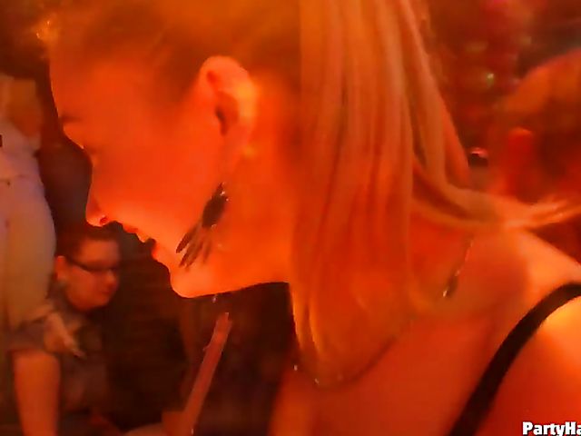 Drunk girls going wild in the nightclub