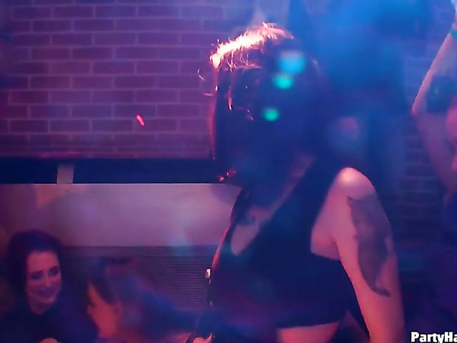 Drunk girls going wild in the nightclub
