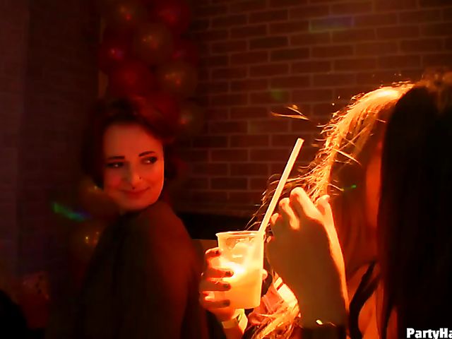 Drunk girls going wild in the nightclub