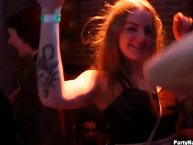 Drunk girls going wild in the nightclub