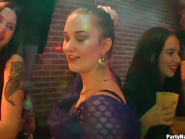 Drunk girls going wild in the nightclub