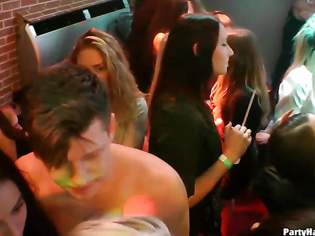 Drunk girls going wild in the nightclub