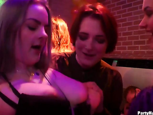 Drunk girls going wild in the nightclub