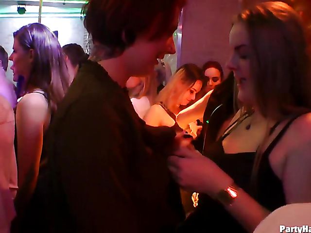 Drunk girls going wild in the nightclub