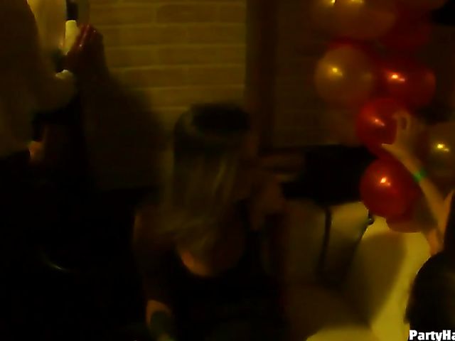 Drunk girls going wild in the nightclub