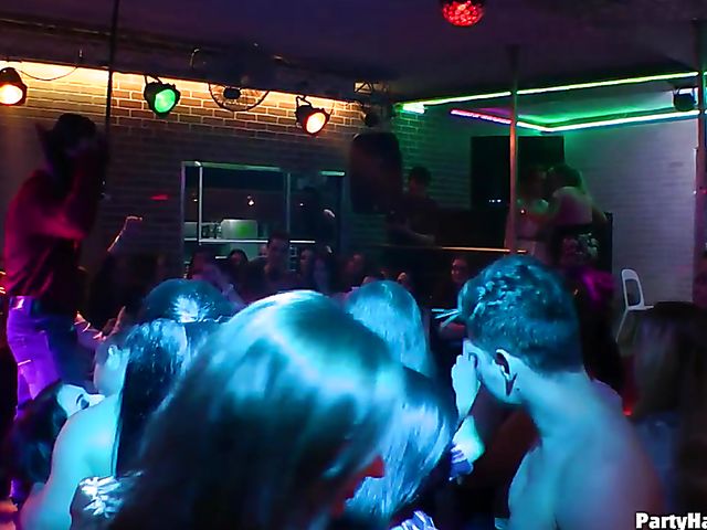 Drunk girls going wild in the nightclub