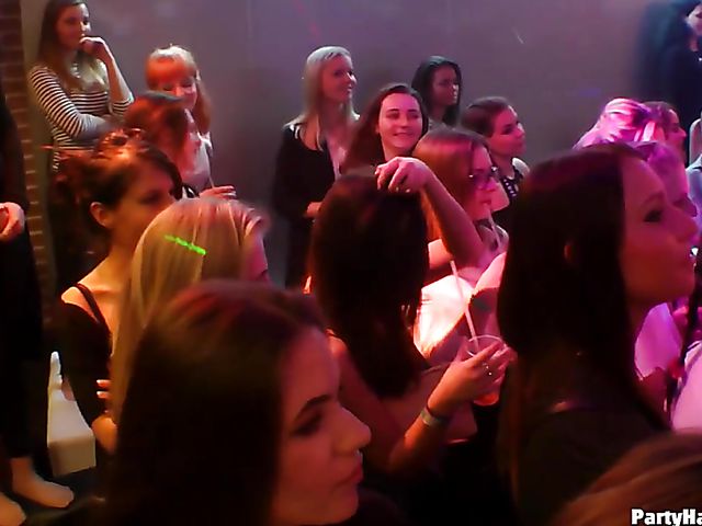 Drunk girls going wild in the nightclub