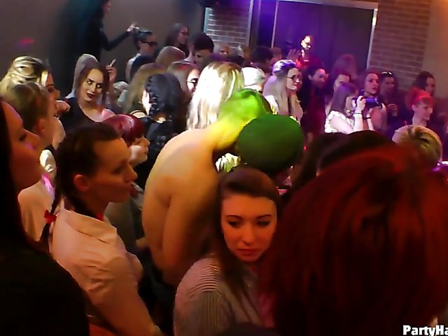 Drunk girls going wild in the nightclub